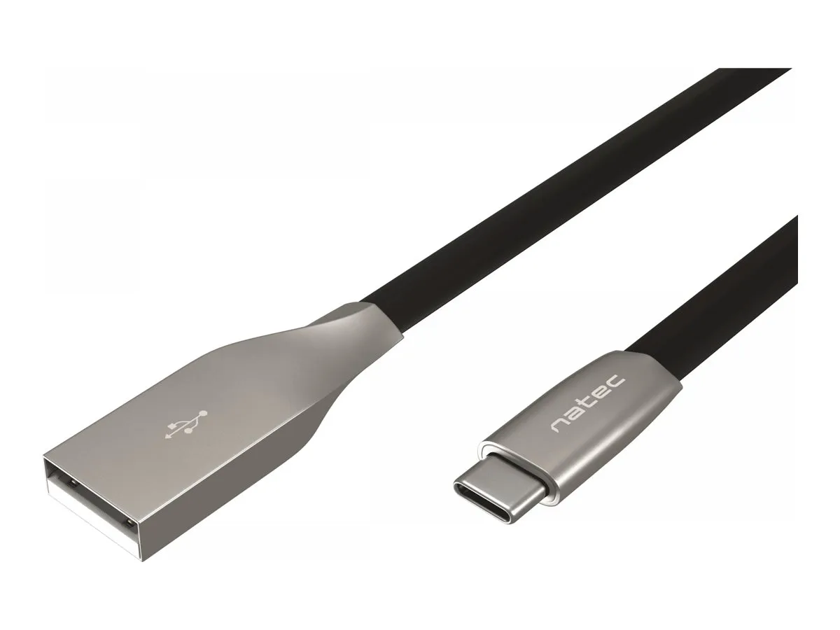 also-nka-1954 NATEC Cable USB-C/A 2.0 1m prati 1m black metal