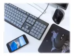 NATEC NKL-1507 Keyboard NAUTILUS SLIM Black/Grey USB US Layout