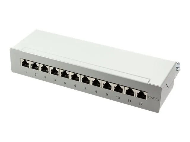 also-np0019 LOGILINK NP0019 – Patch Panel Desktop Cat.6A STP 12 ports grey