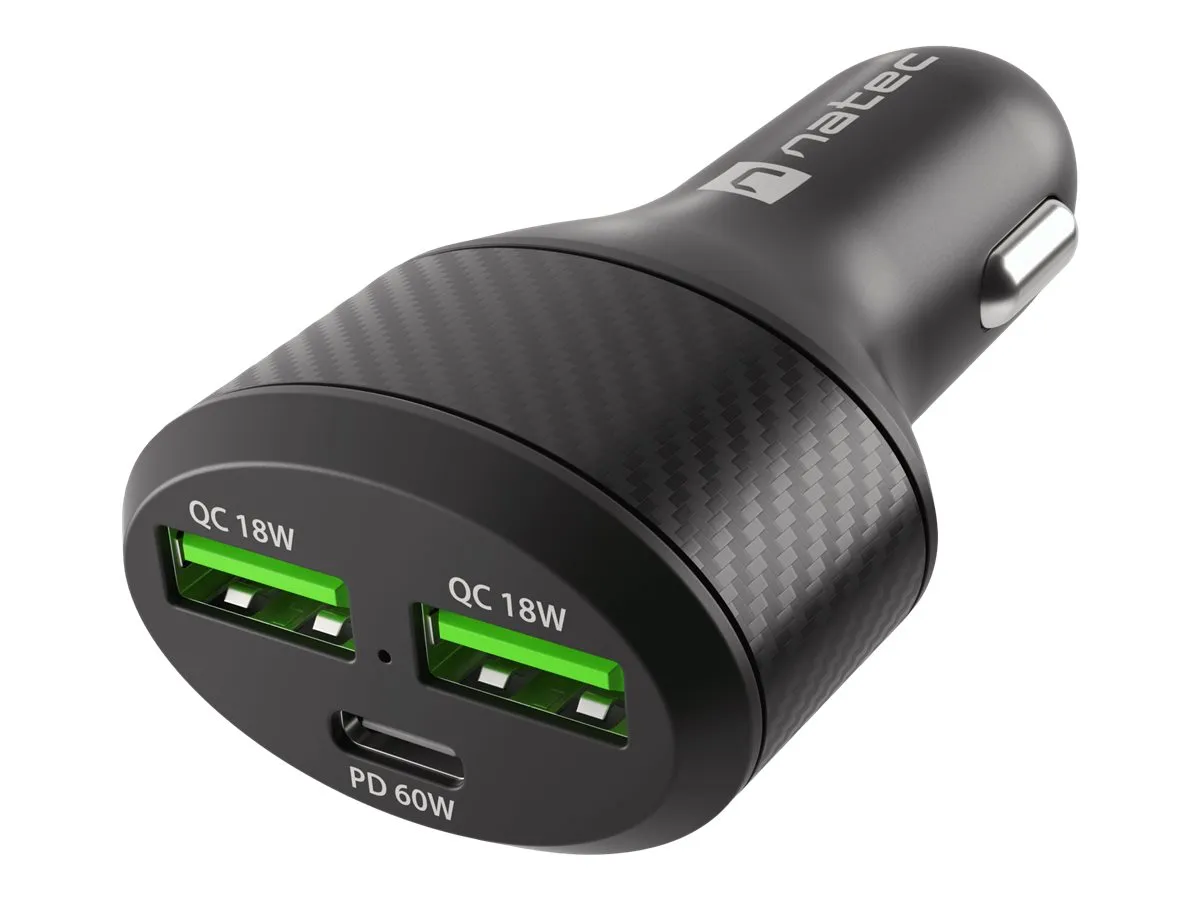 also-nuc-1981 NATEC Car charger Coney 2x USB 1x USB-C PD 3.0 84W QC3.0