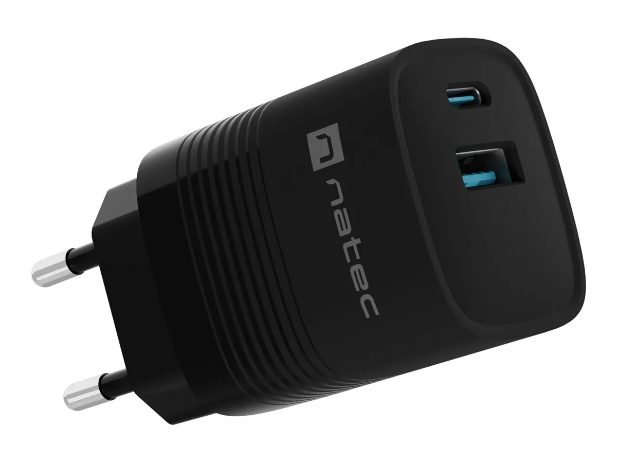 also-nuc-2141 NATEC Charger Ribera GaN USB-A+USB-C 30W black PD
