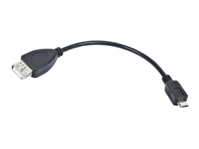 LANBERG usb micro-B M USB-A F 2.0 cable 0.15m OTG black