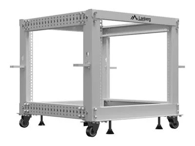 LANBERG Open rack 19inch 9U 600X600-1100 adjustable grey