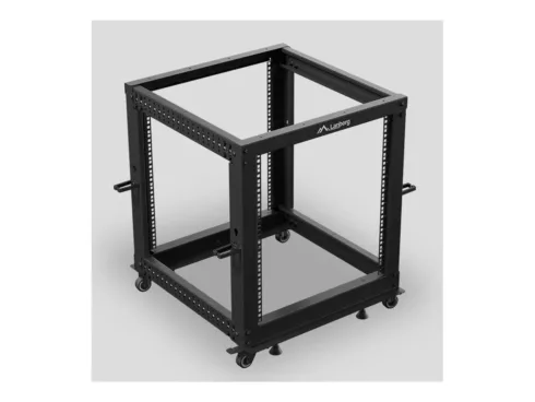 LANBERG Open rack 19inch 12U 600×600-1100 adjustable black