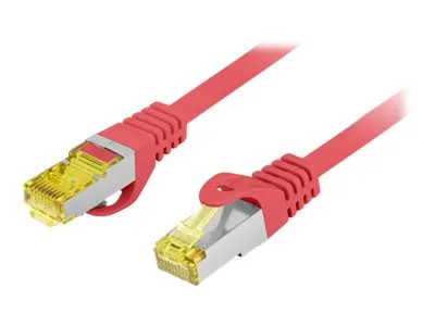 LANBERG Patchcord Cat.6A S/FTP LSZH CU 1m red