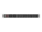 LANBERG power distribution unit PDU 19 1U 16A 2x C19 8x IEC C13 sockets 2m black C20