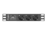 LANBERG PDU-03F-0200-IEC-BK PDU 10 1U 10A 3x 230v Schucko 2m Black