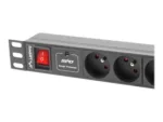 LANBERG PDU-04E04I-0200-BK PDU 1U 16A 8 sockets 4xE-4xIEC 2m Black