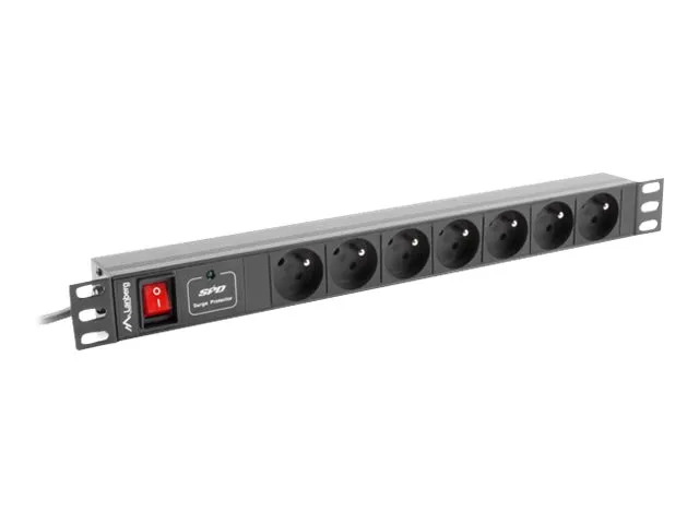 also-pdu-07e-0200-iec-bk LANBERG PDU-07E-0200-IEC-BK PDU 1U 10A 7 sockets French 2m Black