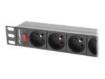 LANBERG PDU-09E-0300-BK PDU 1U 16A 9 sockets uni-schuko 3m Black