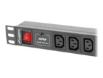 LANBERG PDU-10I-0200-IEC-BK PDU 1U 10A 10 sockets IEC C13 2m Black