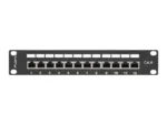 LANBERG PPF6-9012-B Patch Panel 10inch 12 port 1U cat.6 black