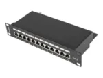 LANBERG PPF6-9012-B Patch Panel 10inch 12 port 1U cat.6 black