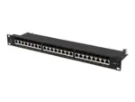LANBERG patch panel 24 port 1U cat.7 FTP black