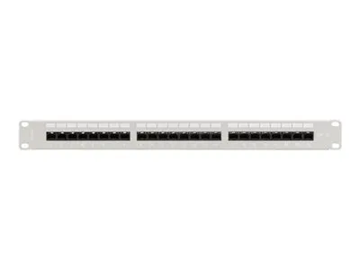 LANBERG Patch panel 24 port 1U 19inch cat.5e UTP with cable organizer black
