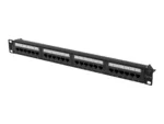 LANBERG patch panel 24 port 1U cat.6A UTP black