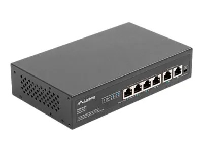 LANBERG switch PoE 19inch 6-port 100MB 4 ports PoE 30W/port max 60W DSP3-0105-60W unmanaged