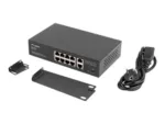 LANBERG switch PoE 19inch 10-port 100MB 8 ports PoE 30W/port max 120w RSFE-8P-2GE unmanaged