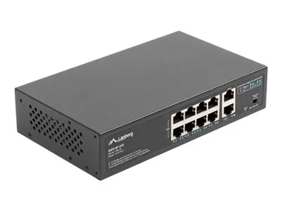 LANBERG switch PoE 19inch 10-port 100MB 8 ports PoE 30W/port max 120w RSFE-8P-2GE unmanaged