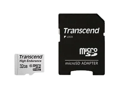 TRANSCEND High Endurance 32GB microSDHC Class10 21MB/s MLC incl. Adapter