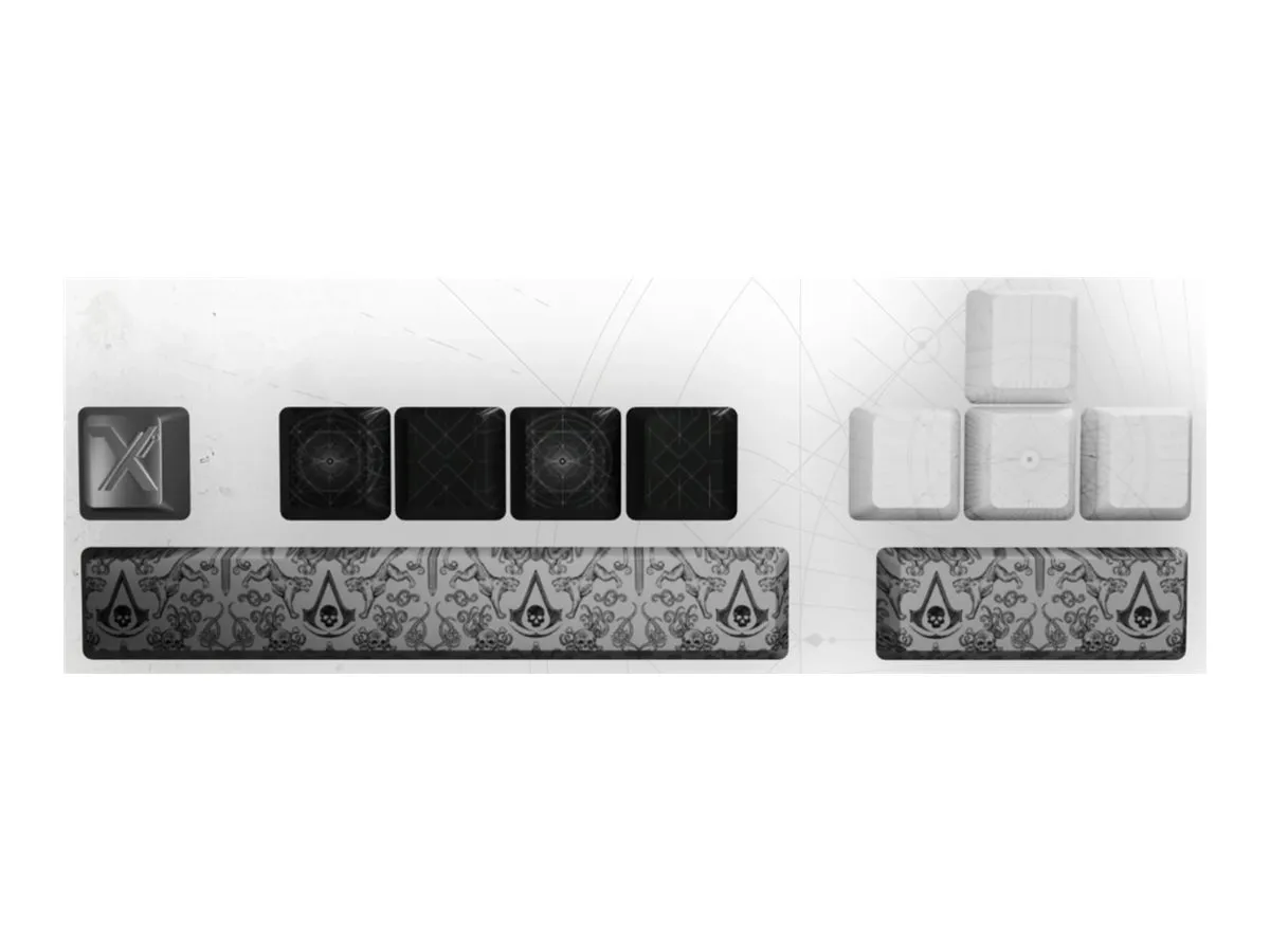 also-ubxlxpd0001 LEXIP BLACK FLAG RESYNCED TATOO KEYCAPS-SET FOR MECHANICAL KEYBOARD