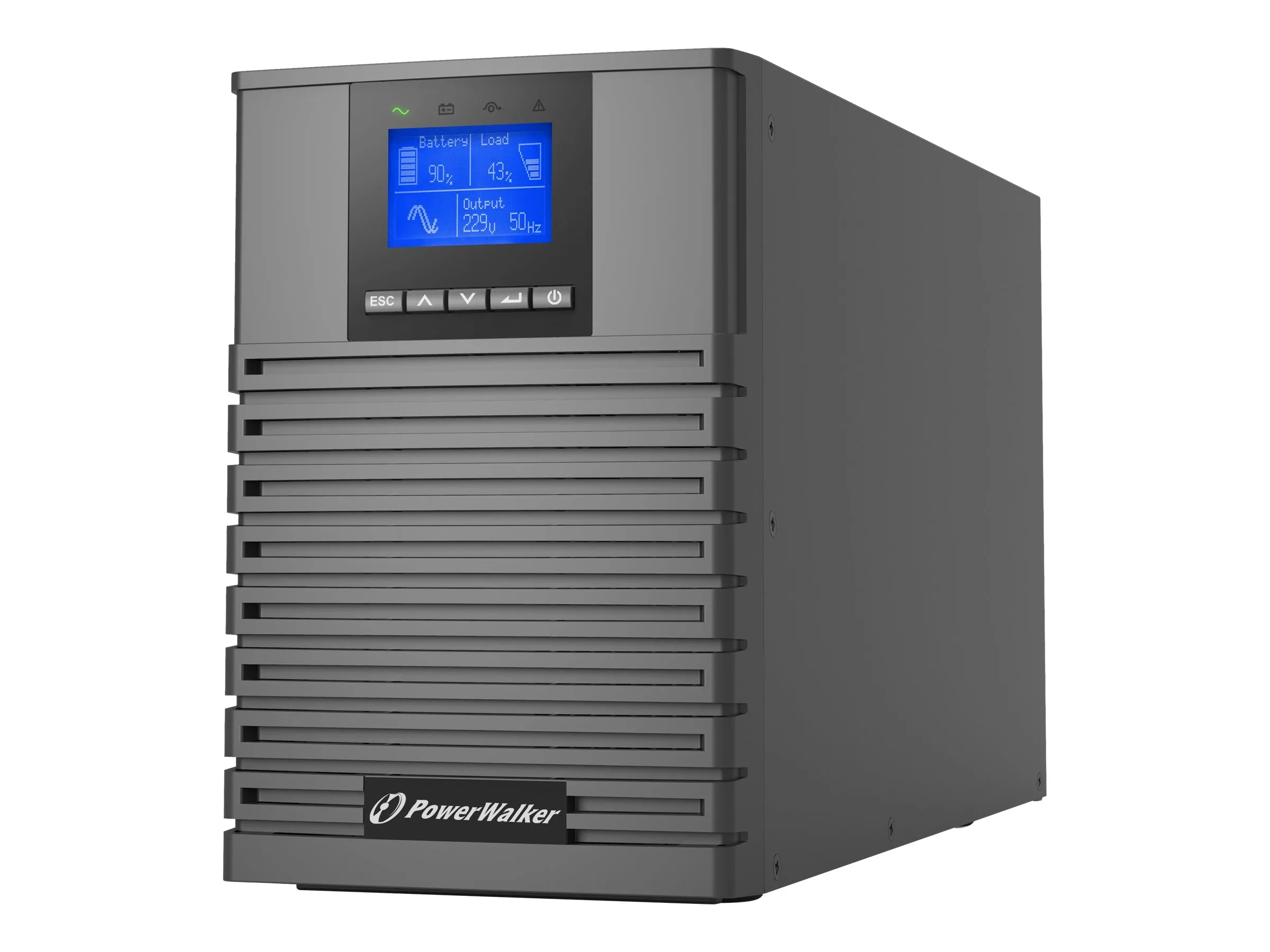 also-vfi-1000-ict-iot-pf1 POWERWALKER UPS On-Line VFI 1000 ICT IOT 1/1 phase 1000VA PF1 4x IEC C13 outlets C14 USB/RS232 EPO LCD