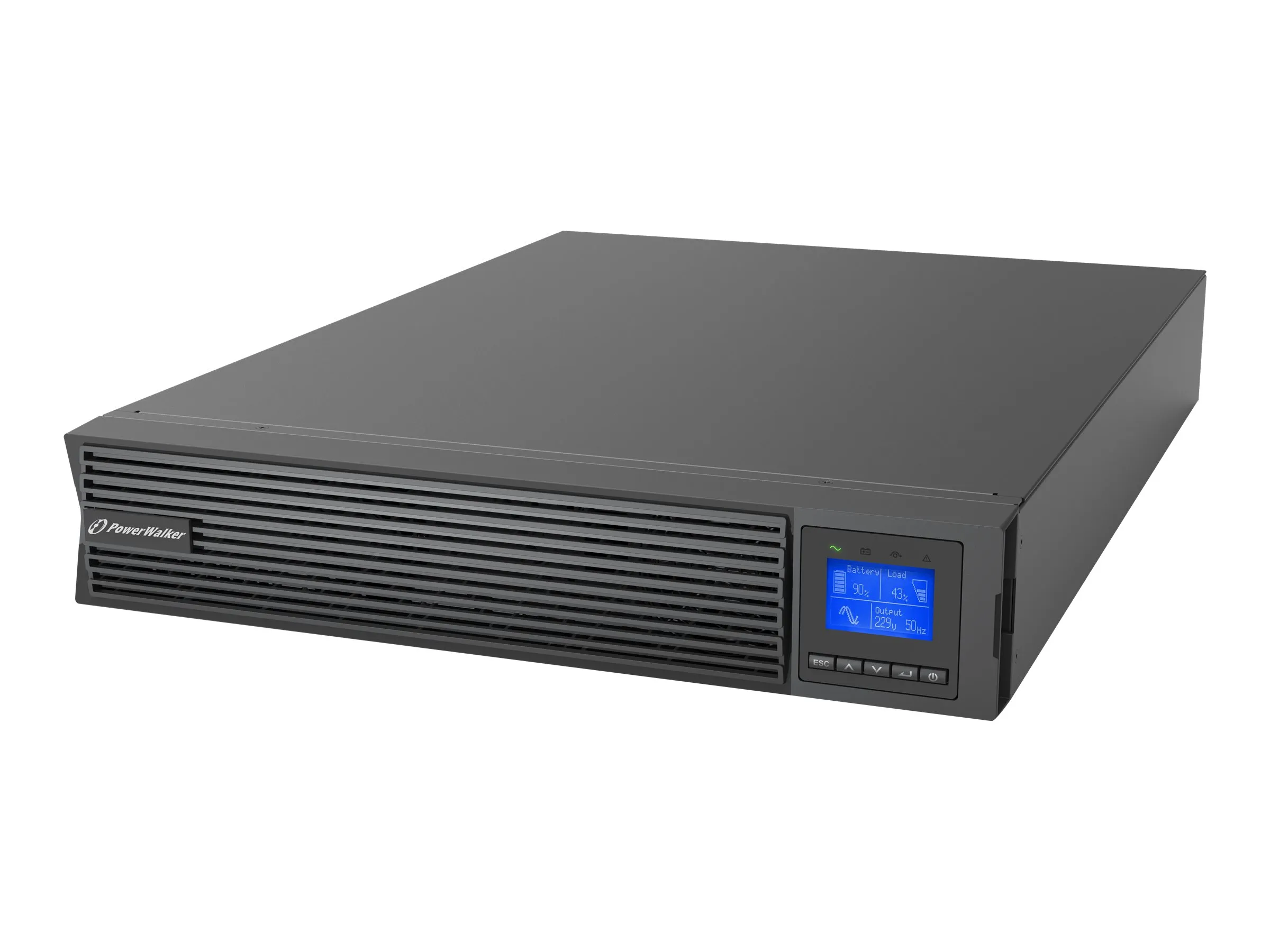 also-vfi-2000-icr-iot-pf1 POWERWALKER UPS On-Line VFI 2000 ICR IOT 1/1 phase 2000VA PF1 8x IEC C13 outlets USB/RS232 LCD Rack