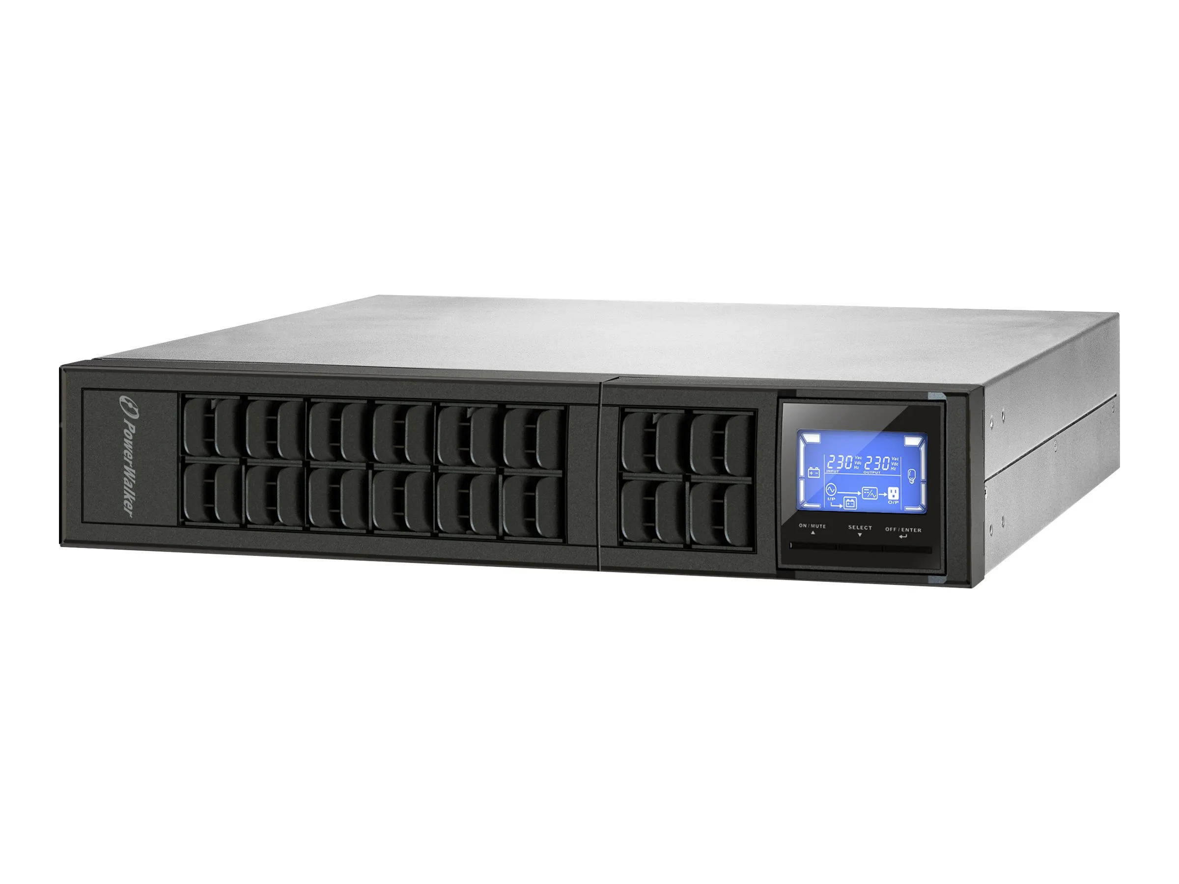 also-vfi-3000-crm-lcd POWERWALKER VFI 3000 CRM LCD UPS On-Line 3000VA 19 2U 4x IEC USB/RS-232 LCD Terminal Rack/Tow