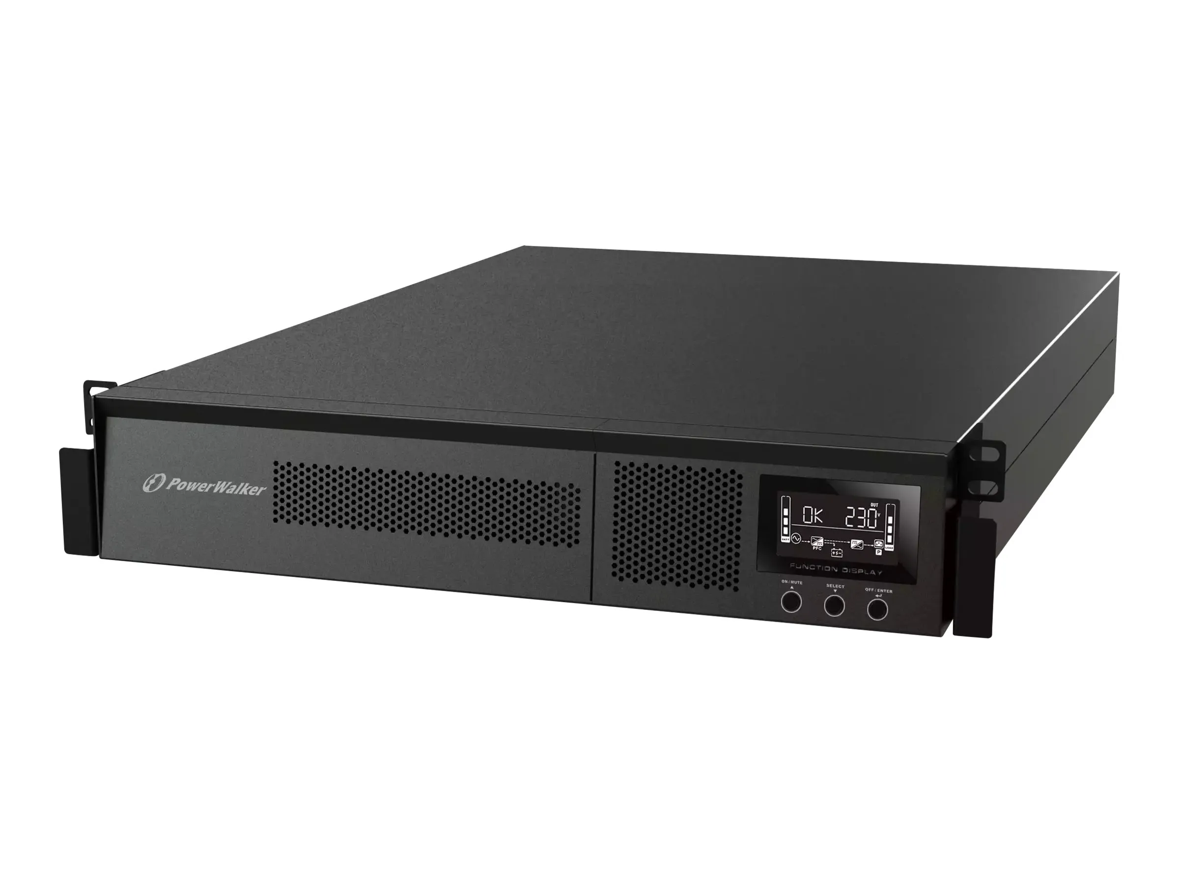 also-vfi-3000-rmg-pf1 POWERWALKER VFI 3000 RMG PF1 UPS On-Line 3000VA 19 2U 8x IEC RJ11/RJ45 USB LCD