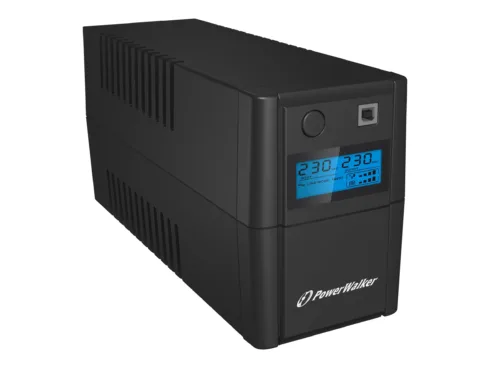 POWERWALKER VI 850 SHL FR UPS Line-Interactive 850VA 2x 230V PL OUT RJ11 IN/OUT USB LCD