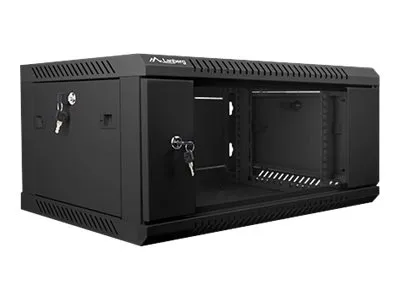 also-wf01-6404-10b LANBERG WF01-6404-10B wall-mounted rack 19inch demounted flat pack 4U/600x450mm black
