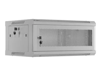 LANBERG Rack cabinet 19inch wall-mount 4U 600×450 perforated door grey flat pack