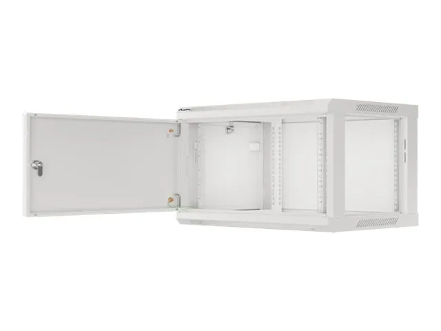 also-wf01-6406-00s LANBERG Wall mount cabinet 19inch 6U 600×450 steel doors grey flat pack