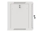 LANBERG Wall mount cabinet 19inch 9U 600×450 steel doors grey flat pack