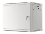 LANBERG Wall mount cabinet 19inch 9U 600×450 steel doors grey flat pack