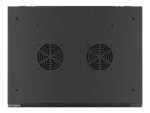 LANBERG Wall mount cabinet 19inch 12U 600×450 steel doors black flat pack