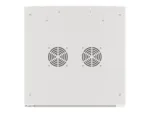 LANBERG Wall mount cabinet 19inch 12U 600×450 steel doors grey flat pack