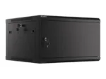 LANBERG Wall mount cabinet 19inch 6U 600×600 steel doors black flat pack