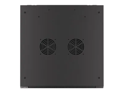 LANBERG Wall mount cabinet 19inch 6U 600x600 steel doors black flat pack
