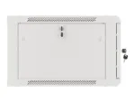 LANBERG Wall mount cabinet 19inch 6U 600×600 steel doors grey flat pack