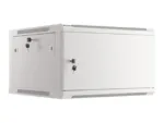 LANBERG Wall mount cabinet 19inch 6U 600×600 steel doors grey flat pack
