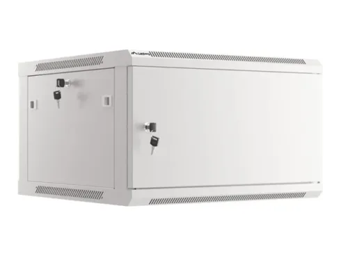 LANBERG Wall mount cabinet 19inch 6U 600×600 steel doors grey flat pack