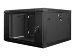 LANBERG WF01-6606-10B wall-mounted rack 19inch demounted flat pack 6U/600x600mm black
