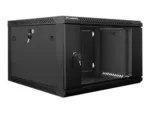 LANBERG WF01-6606-10B wall-mounted rack 19inch demounted flat pack 6U/600x600mm black
