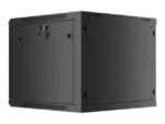 LANBERG Wall mount cabinet 19inch 9U 600×600 steel doors black flat pack
