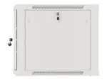 LANBERG Wall mount cabinet 19inch 9U 600×600 steel doors grey flat pack