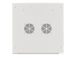 LANBERG Wall mount cabinet 19inch 9U 600×600 steel doors grey flat pack