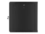 LANBERG Wall mount cabinet 19inch 12U 600×600 steel doors black flat pack
