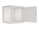LANBERG Wall mount cabinet 19inch 12U 600×600 steel doors grey flat pack