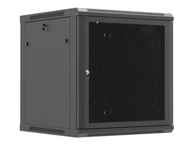 LANBERG Rack cabinet 19in wall-mount 12U/600X600 flat pack with perforated door black